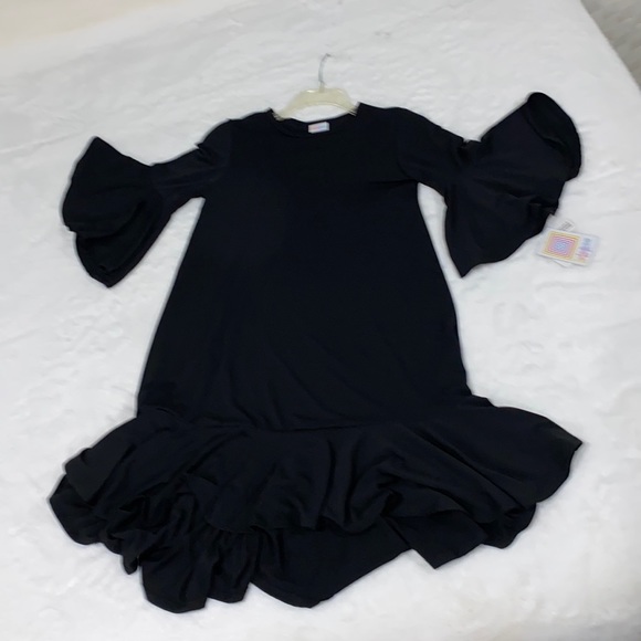LulaRoe Maurine Dress Size Small, Solid - Black - Picture 3 of 4